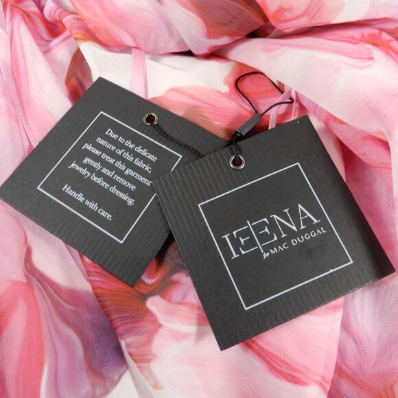 Mac Duggal Floral One Shoulder Flowy Mini DRESS Size 2 XS Pink Chiffon NEW $398 - Picture 9 of 15